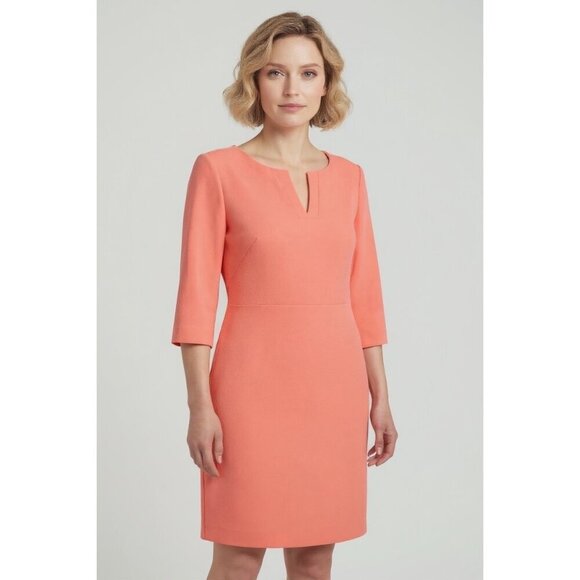 Adrianna Papell Dresses & Skirts - NWT Adrianna Papell Melon Crepe Sheath Dress – Women’s Size 8